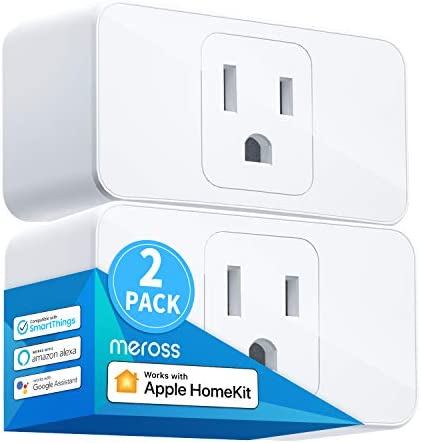 Meross Smart Plug Mini, 15A & Reliable Wi-Fi, Support Apple HomeKit, Siri, Alexa, Echo, Google Assistant and Nest Hub, App Control, Timer, No Hub Needed, 2.4G WiFi Only, 2 Pack