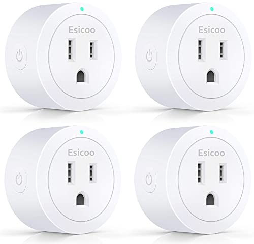 Smart Plug ESICOO – Alexa, Echo & Google Home – Only WiFi 2.4G (4-Pack)