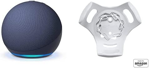 All-new Echo Dot (5th Gen, 2022 release) Deep Sea Blue with Wall Mount
