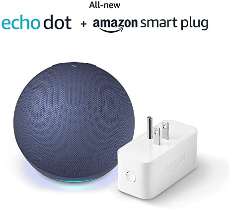All-new Echo Dot (5th Gen) Deep Sea Blue with Amazon Smart Plug
