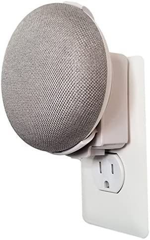 Dot Genie Google Home Mini (1st Gen) Backpack: The Simplest and Cleanest Outlet Wall Mount Hanger Stand for Home Mini (1st Gen) - No Cord Wrapping Required - Designed in USA (White)