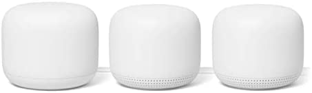 Google Nest WiFi Router 3 Pack ( One Router & Two extenders) 2ndGEneration 4×4 AC2200 Mesh Wi-Fi Routers with 6600 Sq Ft Coverage (Renewed)