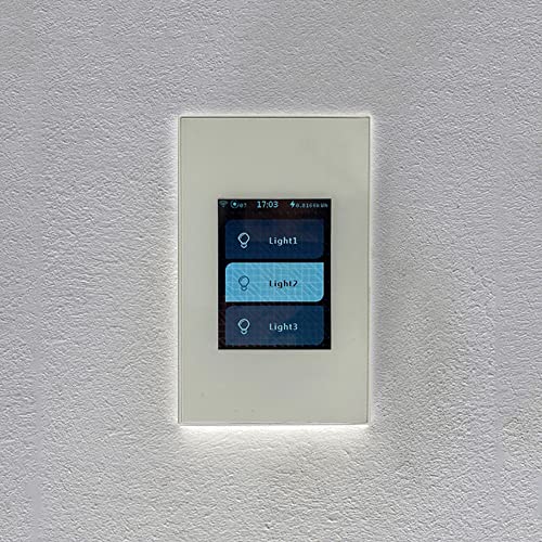 LANBON LCD Smart Light Switch Work with Apple HomeKit,4 in 1,by WiFi,Supports Homekit &Alexa&Google Home&Siri,Neutral Wire Required,No Hub (HK.US-White)