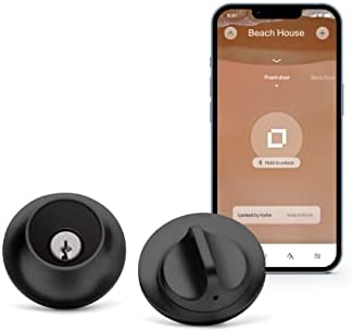 Level Lock Smart Lock Touch Edition - Smart Deadbolt for Keyless Entry Using Touch, Key Card or Smartphone, Bluetooth Lock, Compatible with Apple HomeKit, Matte Black