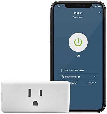 Leviton D215P-2RW Decora Smart Wi-Fi Mini Plug-In Switch (2nd Gen), Works with Hey Google, Alexa, Apple HomeKit/Siri, and Anywhere Companions, No Hub Required