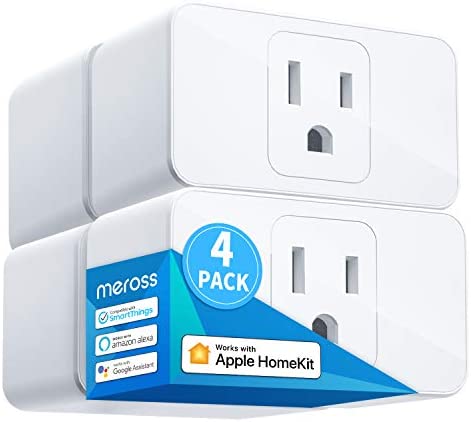 meross Smart Plug Mini, 15A & Reliable Wi-Fi, Support Apple HomeKit, Siri, Alexa, Echo, Google Assistant and Nest Hub, App Control, Timer, No Hub Needed, 2.4G WiFi Only, 1 pack