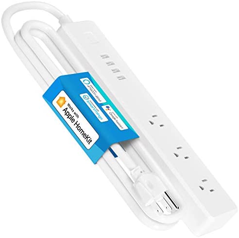 Meross Smart Power Strip Compatible with Apple HomeKit, Siri, Alexa & Google Home, WiFi Surge Protector with 3 AC Outlets, 4 USB Ports & 6ft Extension Cord, Voice and Remote Control