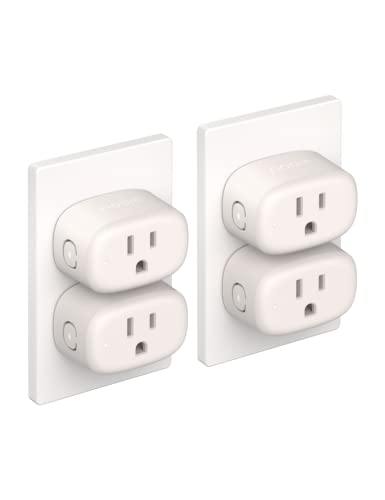 Nooie Smart Plug, WiFi Mini Smart Outlet, Compatible with Alexa Google Home, Voice Control with Schedule Timer Child Lock Function and ETL Certified No Hub Required (4pack)