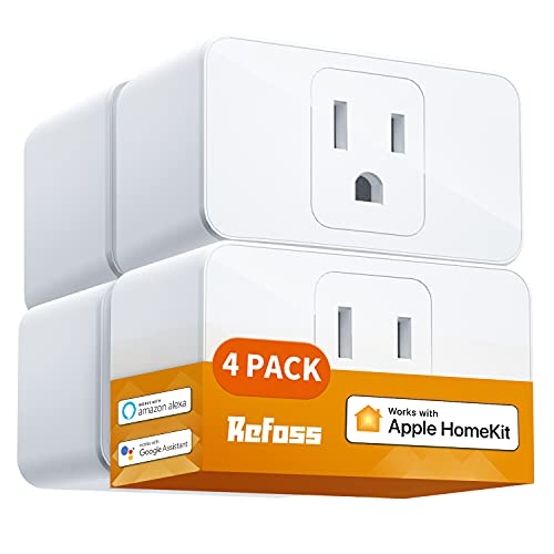 Refoss Smart WiFi Plug Support Apple HomeKit, Alexa, Google Home, 4 Pack
