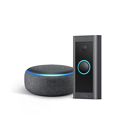 Ring Video Doorbell Wired bundle with Echo Dot (Gen 3) – Charcoal