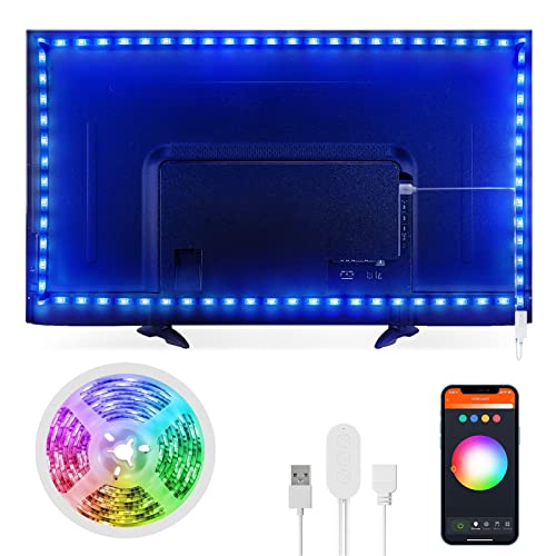 SL1 Smart TV LED Backlight, 9.2ft Strip Lights Compatible with Alexa and Google Home, WiFi App_Go_Sund Control, Music Sync,RGB Color Changing Dimmable Light Strip for 30-60in TV, Light Decor