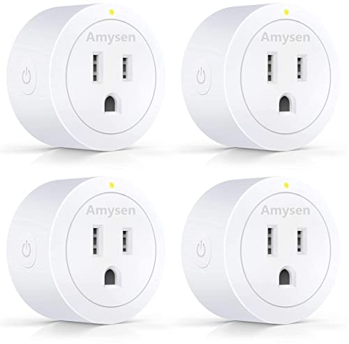 Smart Plug Amysen – Alexa, Echo & Google Home – Only WiFi 2.4G (4- Pack)