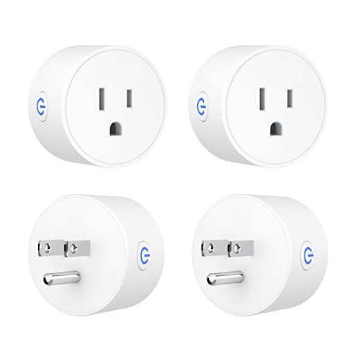 Smart Plug Compatible with Alexa and Google Home for Voice Control, Mini Smart Outlet WiFi Socket with Timer Function, Romte Control,No Hub Required, White FCC ETL Certified (4)