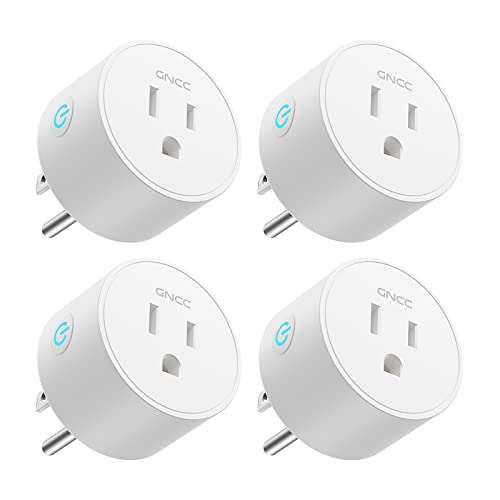 Smart Plug GNCC, Alexa Smart Plugs That Work with Alexa and Google Home, Smart Life Plugs Smart Outlet with WiFi Remote Control and Timer Function 2.4GHz Wi-Fi Only 4Packs
