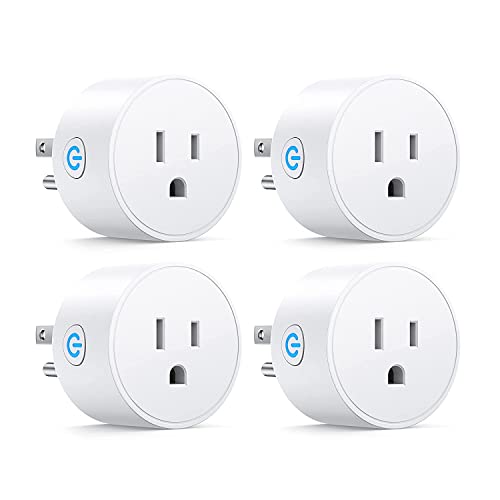 Smart Plug, SP10 Alexa Plug 4 Packs, Smart Plugs That Work with Alexa and Google Home, Smart Life WiFi Plug with Remote&Voice Control, Timer Plug(2.4GHz Only)