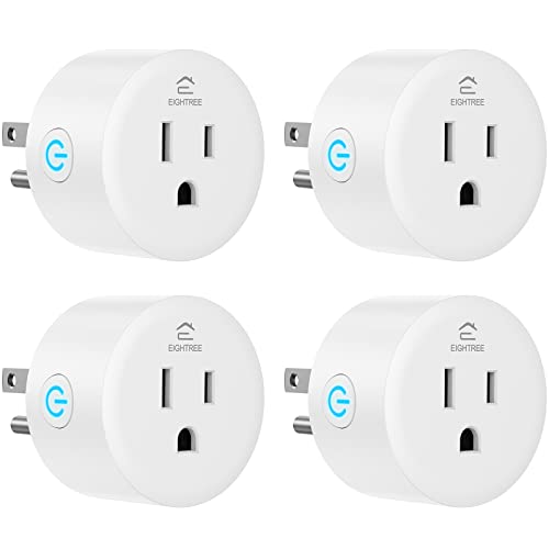 Smart Plugs That Work with Alexa, Smart Life Wi-Fi Outlet Compatible with Alexa, Google Home & Smartthings, Smart Socket with Remote Control & Timer Function, 2.4Ghz WiFi Only, No Hub Required, 4 Pack