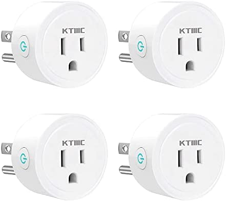 Smart plug 4 Packs, KTMC Mini Wifi Outlet Compatible with Alexa, Google Home, No Hub Required, Remote Control Your Home Appliances from Anywhere, ETL Certified