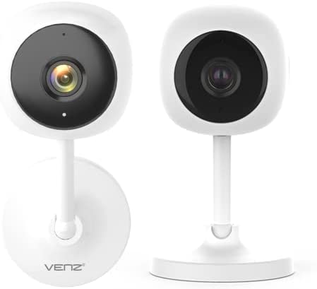 VENZ 4pcs Security Camera, 1080P HD Indoor WiFi Camera with Motion Detection, Two-Way Audio, Night Vision, Cloud & SD Card Storage, Pet & Baby Monitor Compatible with Alexa & Google Home