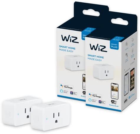 WiZ Connected 2-Pack WiFi Smart Plug, Compatible with Alexa and Google Home Assistant, White