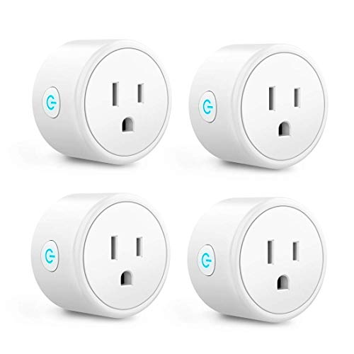 Aoycocr Alexa Smart Plugs – Mini Bluetooth WIFI Smart Socket Switch Works With Alexa Echo Google Home, Remote Control Smart Outlet with Timer Function, No Hub Required, ETL/FCC Listed 4 Pack