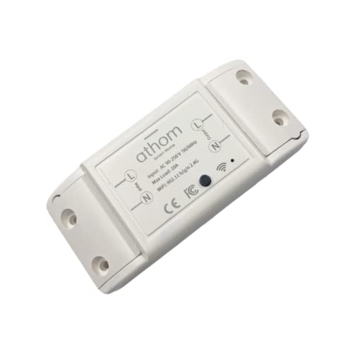 Athom 10A Smart WiFi Wireless Light Relay Switch, Universal DIY Module for Smart Home Automation Solution, Works with Apple Homekit, No Hub Required