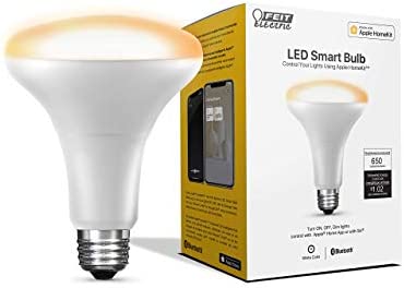 Feit Electric BR30/SW/HK 65W Equivalent BR30 Flood Smart, Works with Apple HomeKit and Siri Voice Control, No Hub Required LED Light Bulb, 5.4" H x 3.8" D, 2700K Soft White