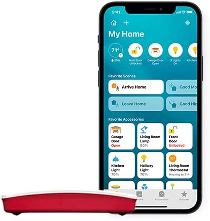 IONEXX, XOME Homebridge for HomeKit, White, Red, 1In x 1.5In x 2.5In