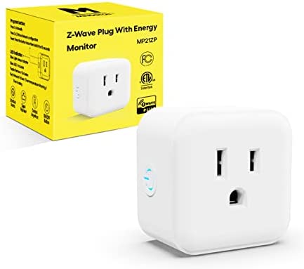 Minoston Z-Wave Plug with Energy Monitoring, Z-Wave Plus Mini Outlet Built-in Repeater Range Extender, Overcurrent Protection, Z-Wave Hub Required, Alexa and Google Assistant Compatible(MP21ZP)