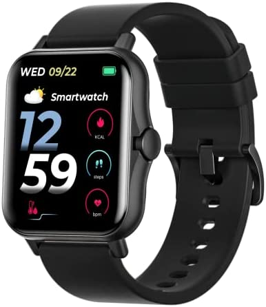 Smart Watch 2022(Call Receive/Dial), 1.70 in HD Full Touch Screen Smartwatch Fitness Tracker with Call/Text/Heart Rate (Black)