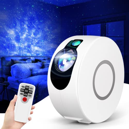 Star Projector, Galaxy Projector with LED Nebula Cloud, Star Light Projector with Remote Control for Kids Adults Bedroom, Home Theatre, Party, Game Rooms and Night Light Ambience White HR-A1
