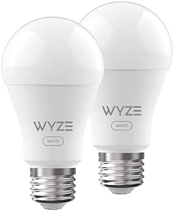 Wyze Bulb White, 800 Lumen, 90+CRI WiFi Tunable-White A19 Smart Light Bulb, Compatible with Alexa and Google Assistant, Two-Pack