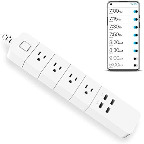 eco4life Wireless Smart Power Strip with Surge Protection, Compatible with Alexa, Google Home and Siri, no Hub Required, Controlled by eco4life app(4 Outlets, 4 USB Ports)